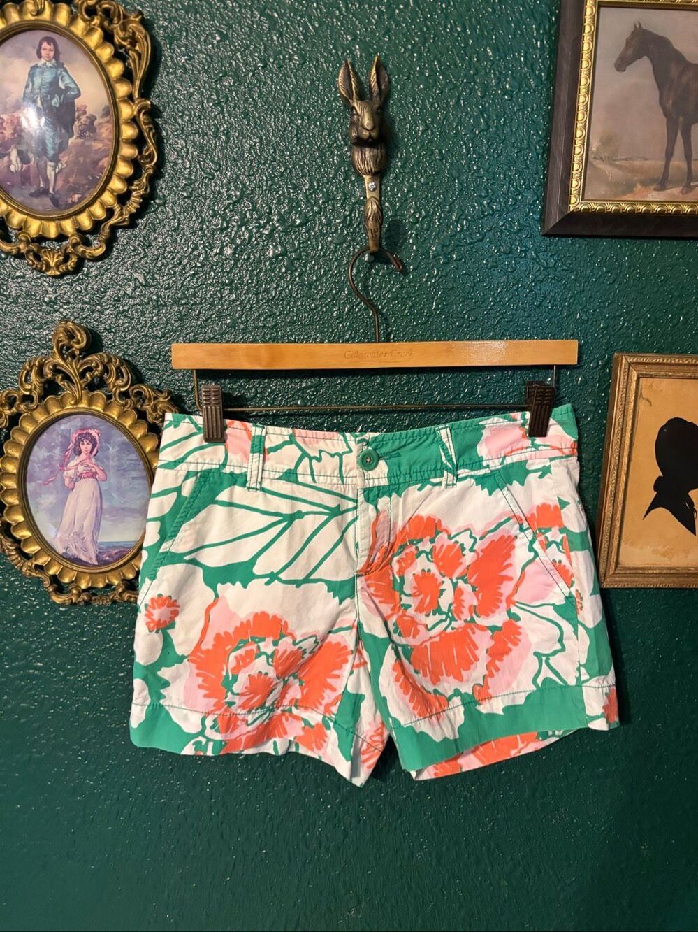 Lilly Pulitzer Callahan Shorts Floral 100% Cotton Size 00